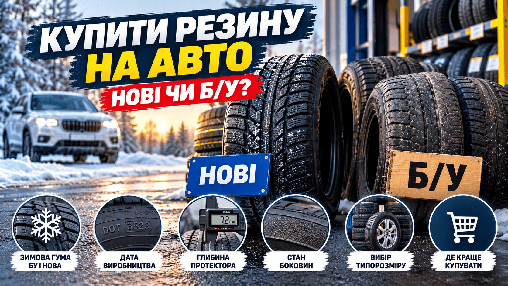 Купити резину на авто: як вибрати хороші шини та чи варто економити на б/у